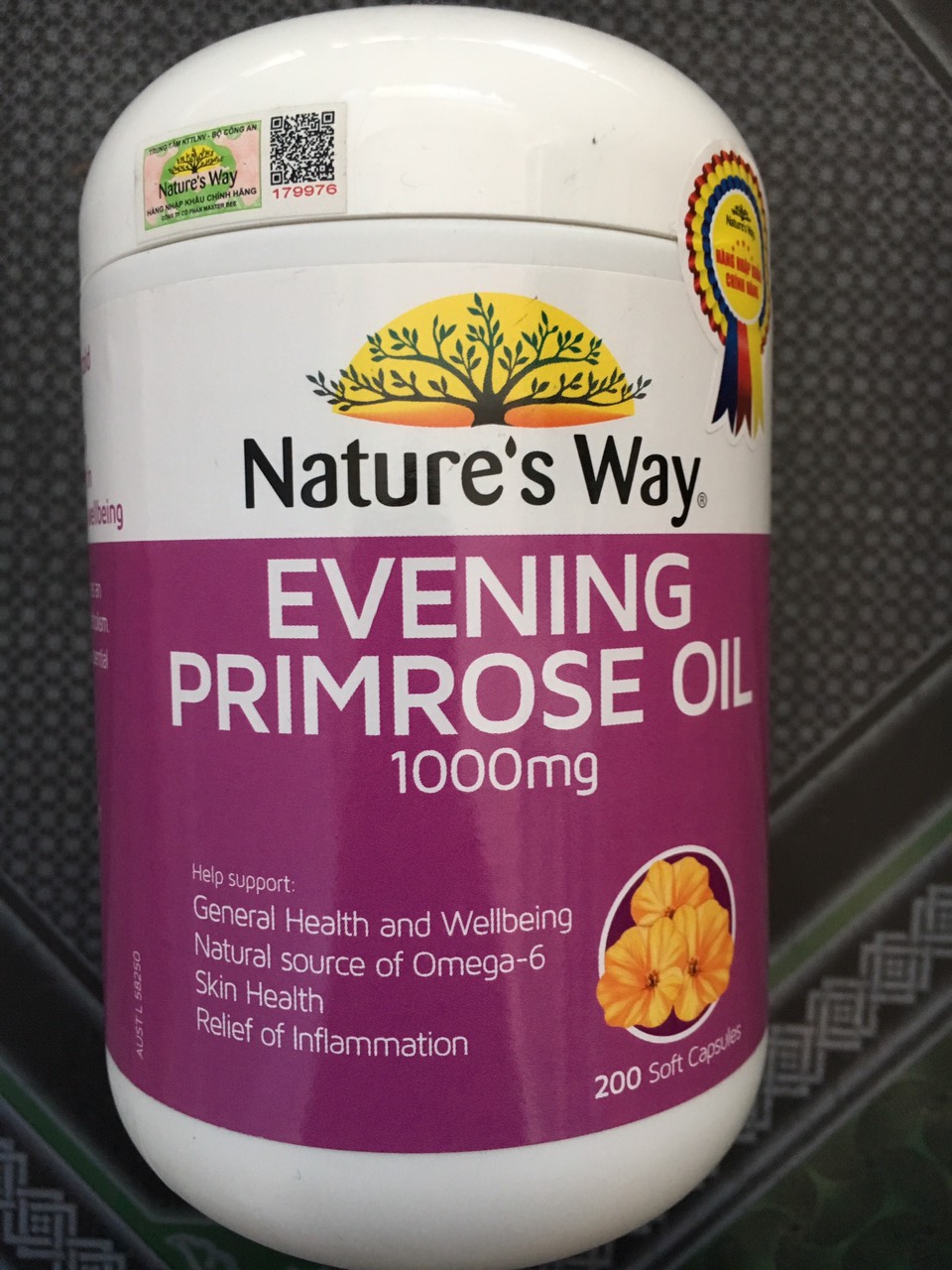 Evening Primrose Oil 1000mg H/500v