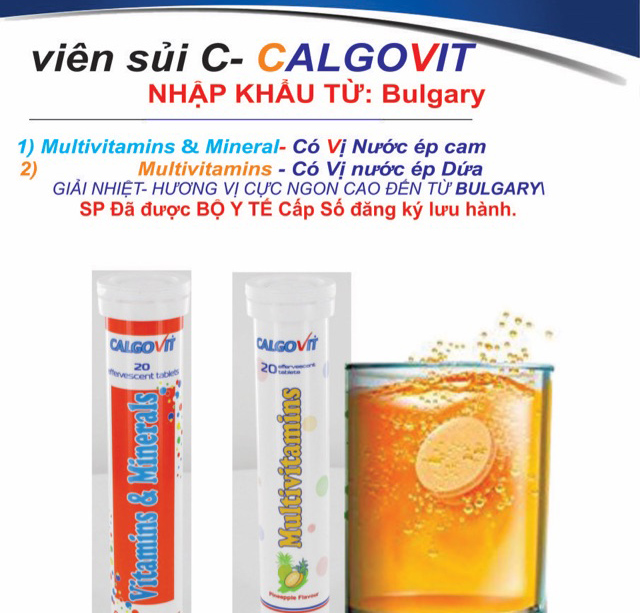 Calgovit Sủi (Vị cam và vị dứa) + Vitamin C